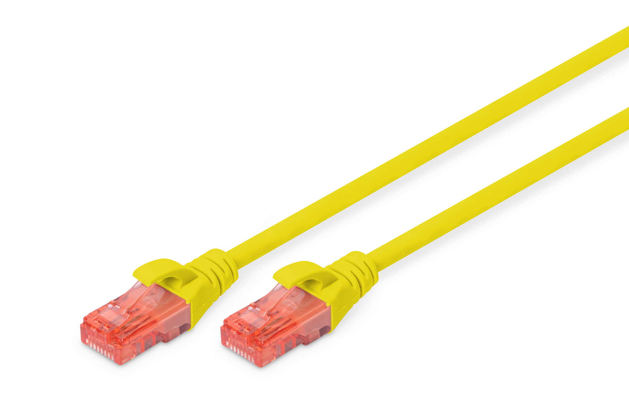 CAT 6 U-UTP - Patch cord - PVC AWG 26/7 - Yellow - 2 m - Modular RJ45 (8/8) plug
