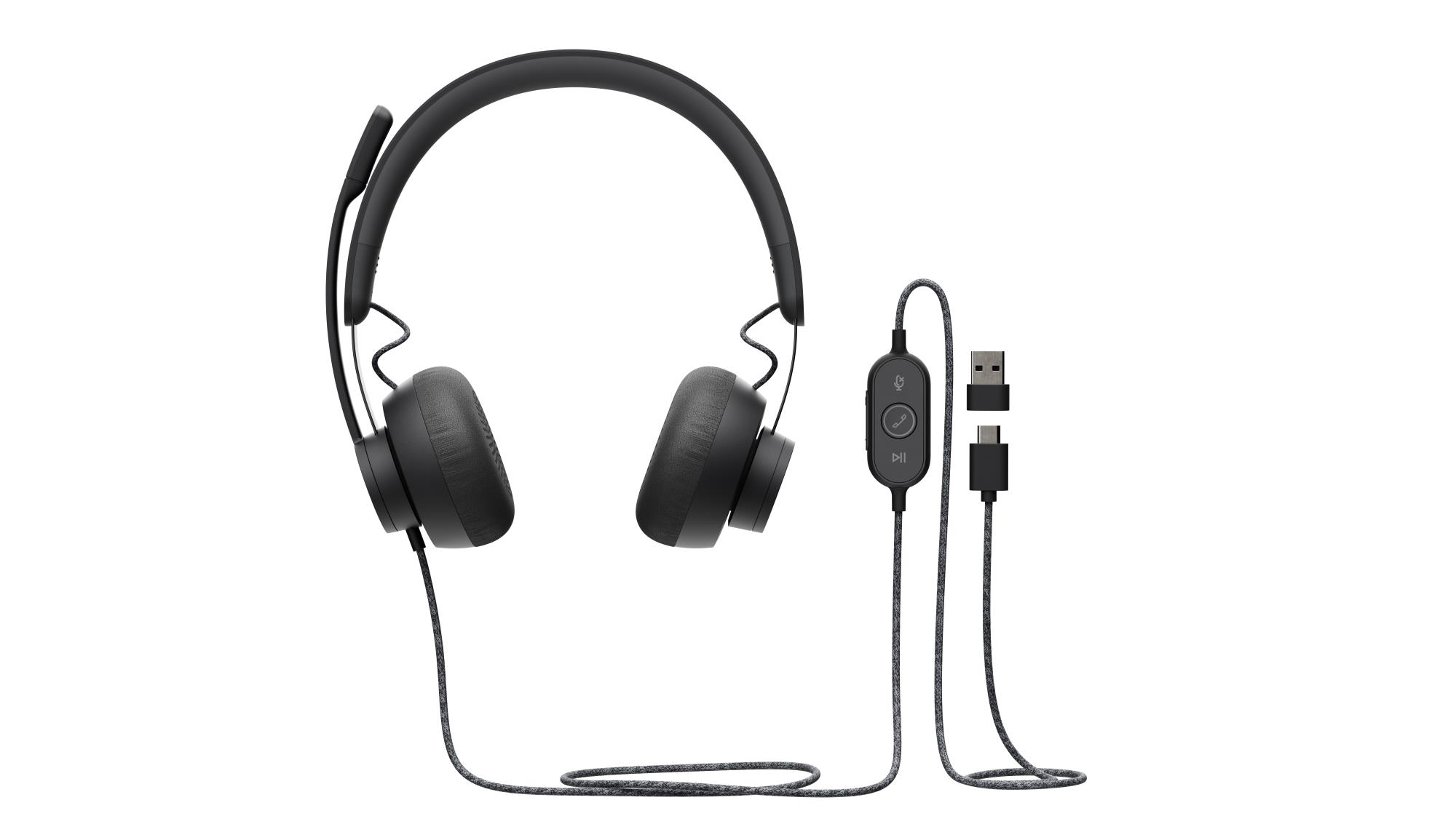 HEADSET ZONE WIRED/DARK GREY 981-000875 LOGITECH