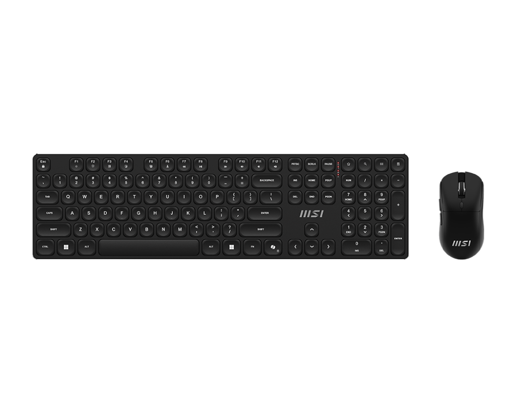 MSI - FORGE K210 - Keyboard and Mouse Set - Wireless - Mouse included - US - Scissor - Black