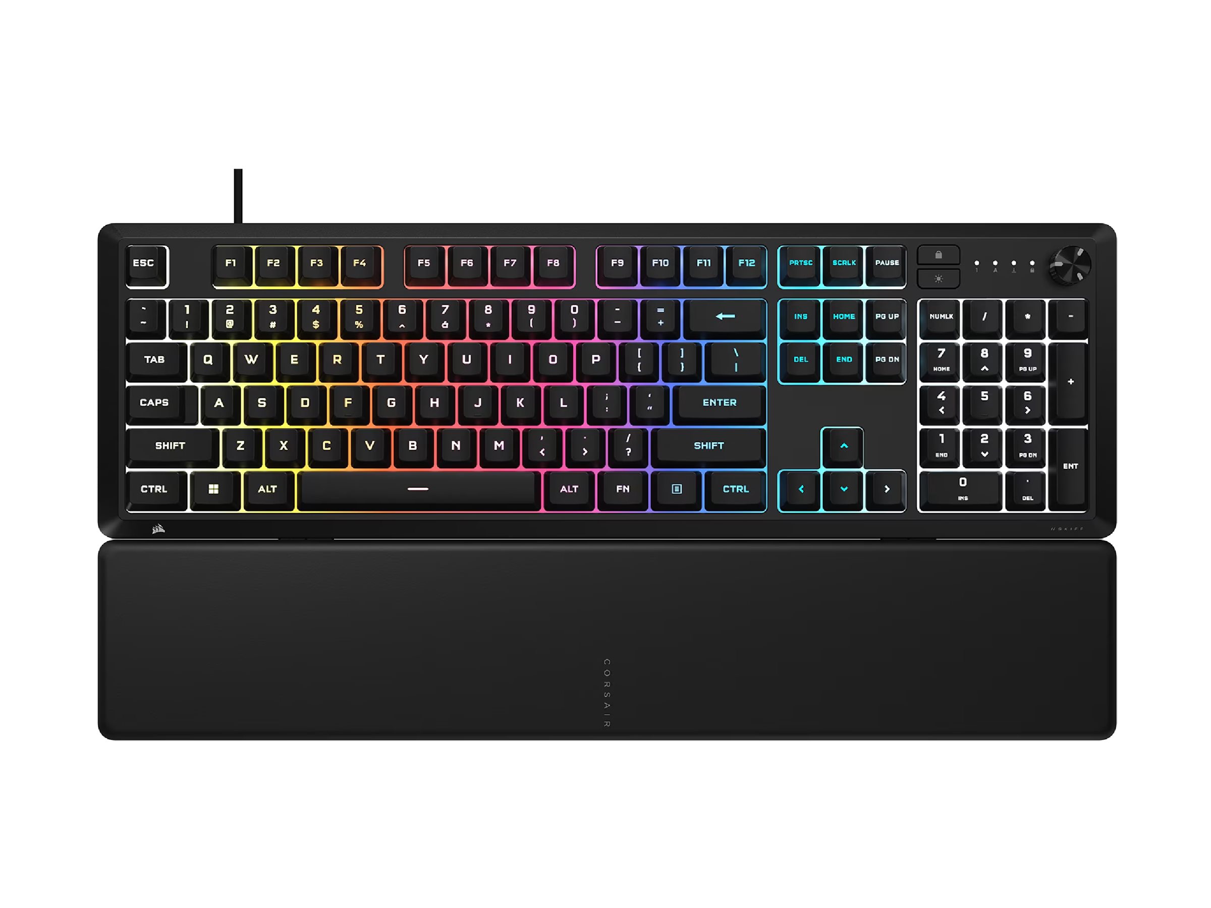 CORSAIR SKIFF 100 Wired RGB Membrane Gaming Keyboard, 10-Zoned RGB LED - Corsair