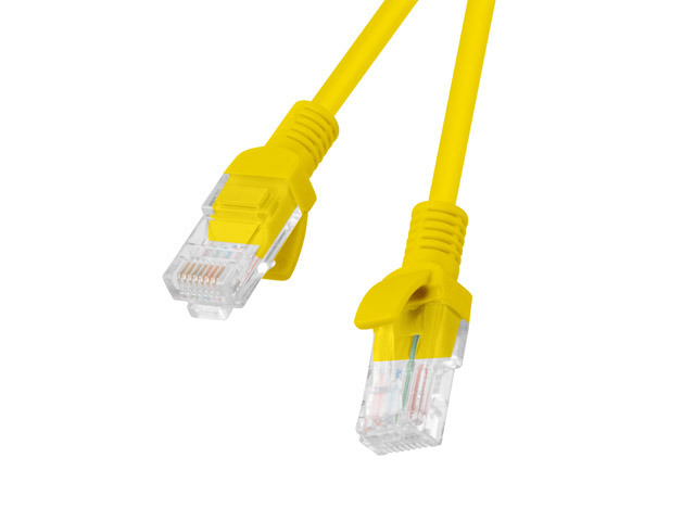 Lanberg Patchcord CAT.5E UTP 0.25M fluke passed 10-pack, Yellow - PCU5-20CC-0025-Y