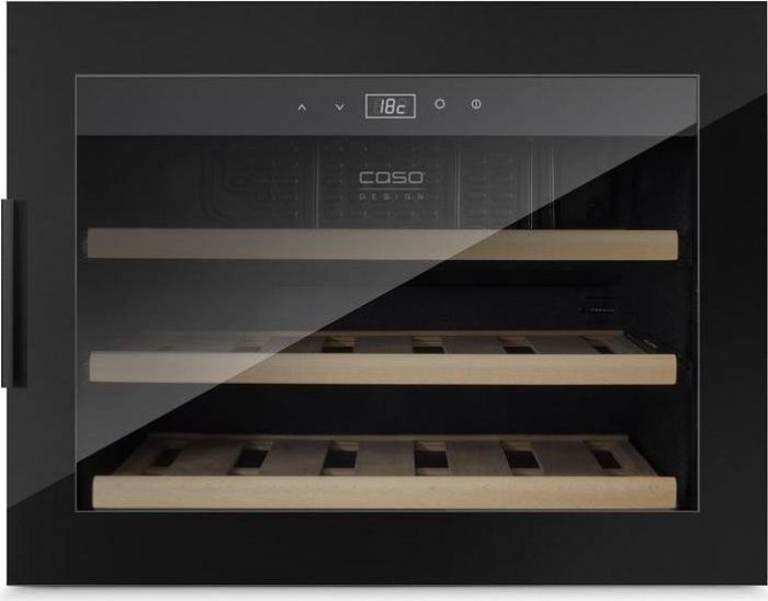 Caso - Wine cooler - WineSafe 18 EB - Energy efficiency class G - Built-in - Bottles capacity 18 bottles - Cooling type Compressor technology - Black