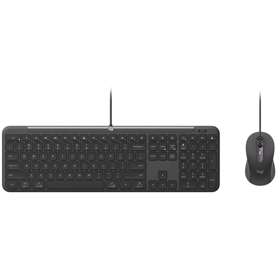 LOGITECH WIRED COMBO MK620 FOR BUSINESS - GRAPHITE - PAN - USB - NORDIC-613 - USB-C MK620B