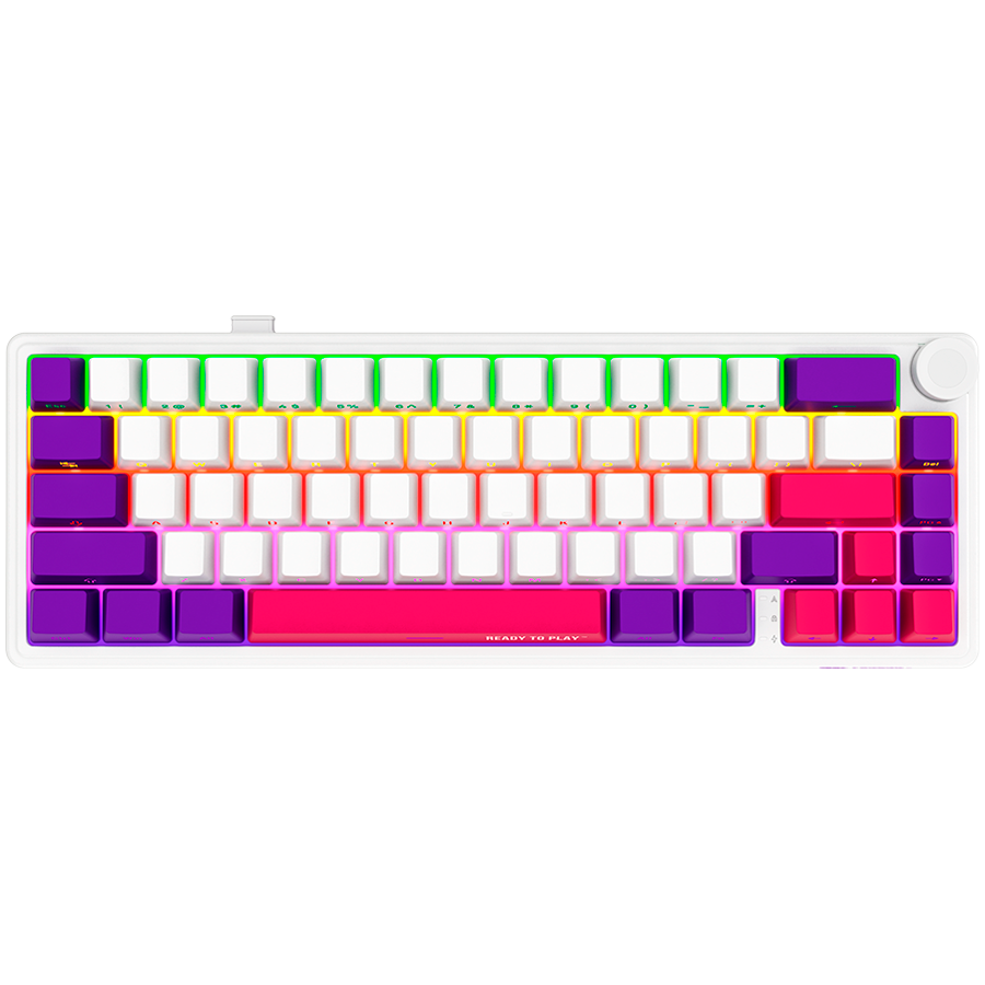 LORGAR Gaming Keyboard KBP70MW Pro Wireless 65% White EN