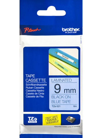 BROTHER TZE521 tape black/blue 9mm 8m