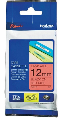 BROTHER TZEb31 tape black/orange 12mm 5m