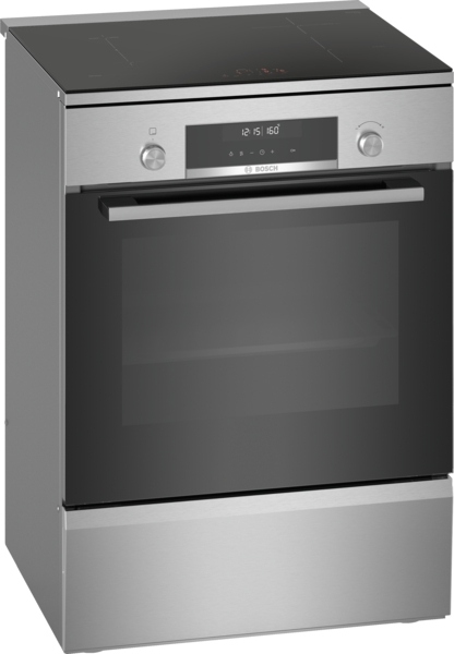 Bosch - Cooker - HLS79Y351U Series 6 - Hob type Induction - Oven type Electric - Stainless Steel - Width 60 cm - Depth 60 cm - Grilling - LCD - Energy efficiency class A - 63 L