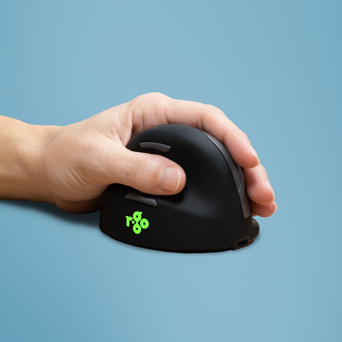 MOUSE USB OPTICAL WRL/LEFT BLACK RGOHEWLL R-GO TOOLS