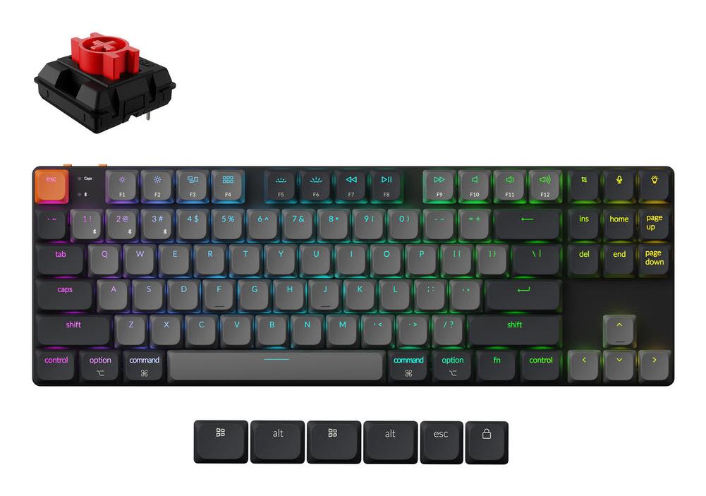 KEYBOARD WRL K1 RGB/BLACK K1X-B1 KEYCHRON