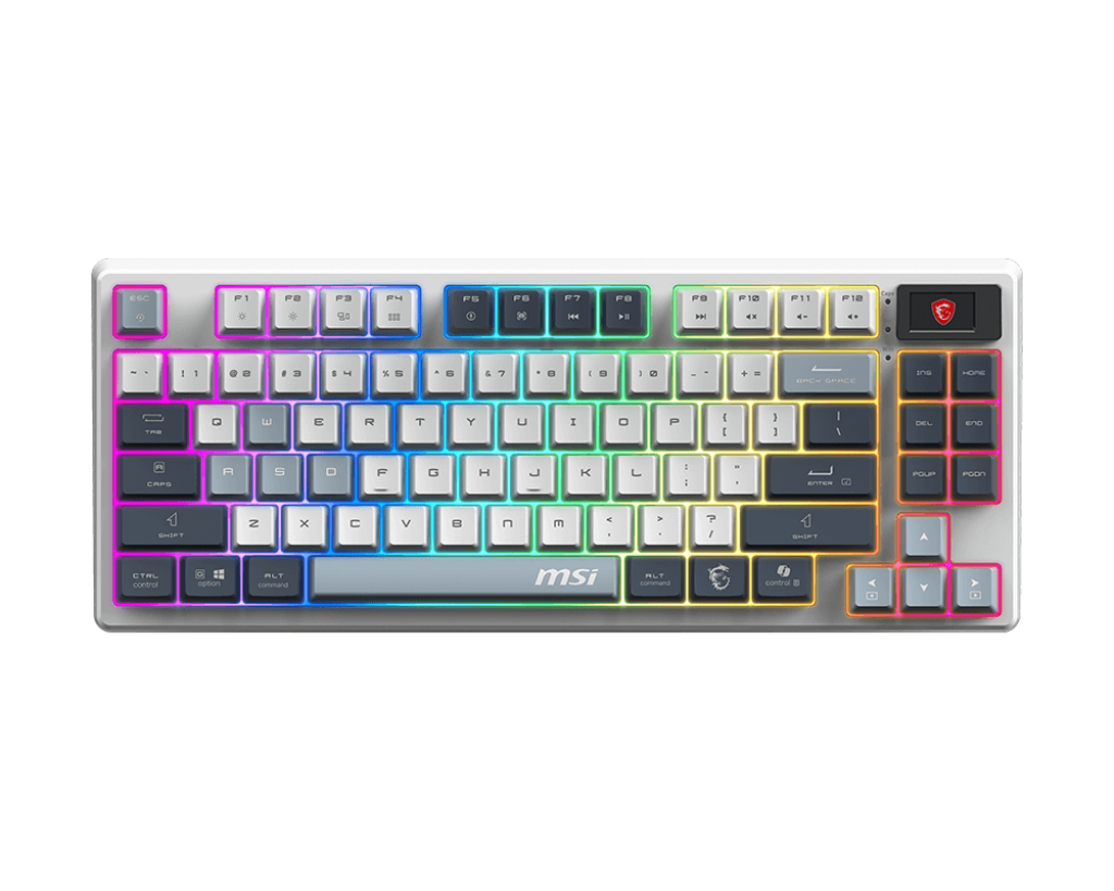 MSI FORGE GK600 TKL WIRELESS SKY - Gaming Keyboard - Wireless - Bluetooth - US - Mechanical Linear