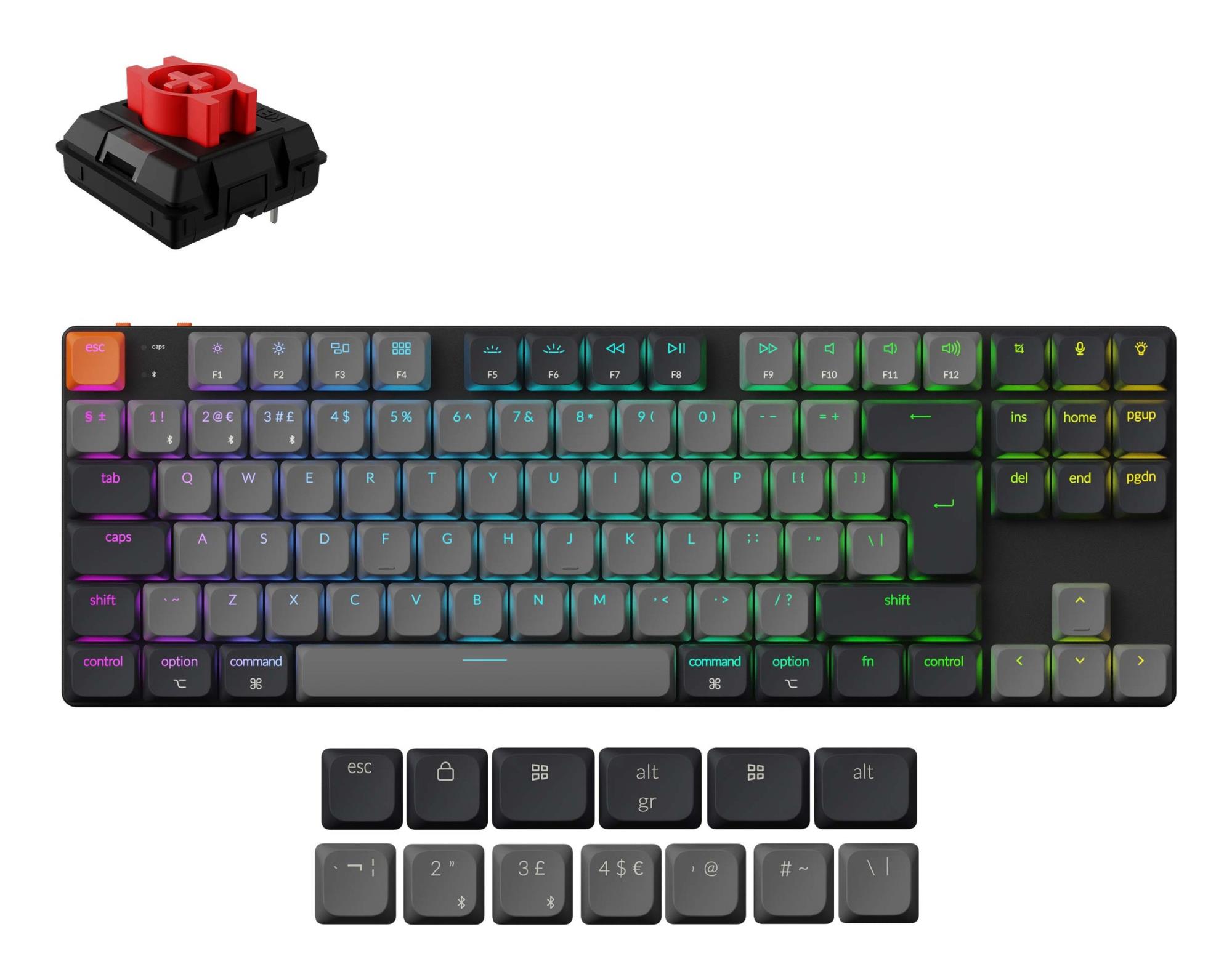 KEYBOARD WRL K1 RGB/BLACK K1X-H1 KEYCHRON