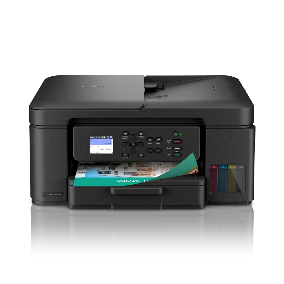 Brother - Wireless Printer with ADF - DCP-T780DW - Inkjet - Colour - 3-in-1 - A4 - Wi-Fi - Black