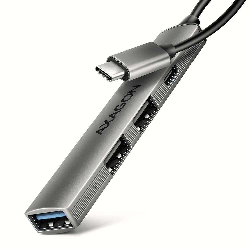 AXAGON ALU STRIP USB-C 4 port hub - HUE-STC