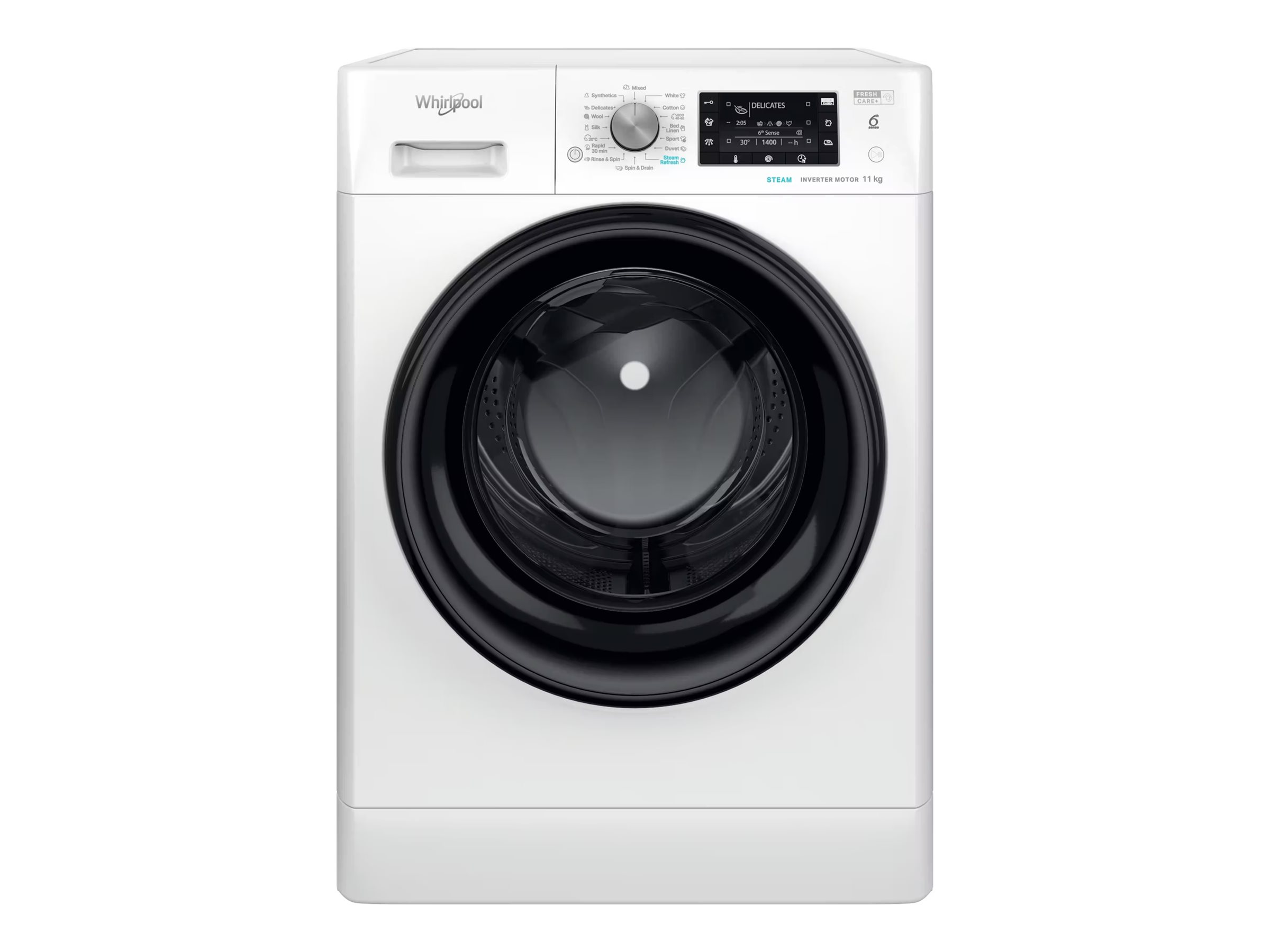 Whirlpool - Washing machine - FFD 11489 BV EE - Energy efficiency class A - Front loading - Washing capacity 11 kg - 1400 RPM - Depth 61 cm - Width 60 cm - Display - LCD - Steam function - White