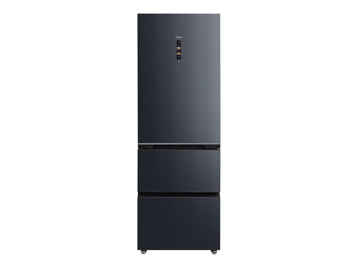 Midea Refrigerator - MDRB542BIE70 - Energy efficiency class Class E - Free standing - Height 191 cm - Combi - No Frost system - Fridge net capacity 257 L - Freezer net capacity 135 L - Display - 38 dB - Grey