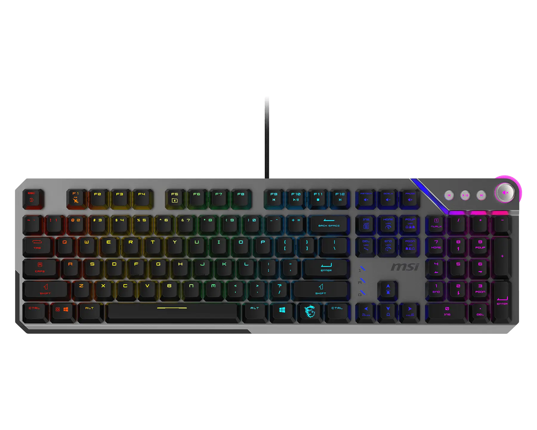 MSI STRIKE 600 V2 SILENT - Gaming keyboard - Wired - US - Mechanical - Silent