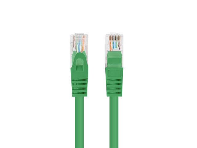Lanberg Patchcord CAT.5E UTP 1M fluke passed 10-pack, Green - PCU5-20CC-0100-G