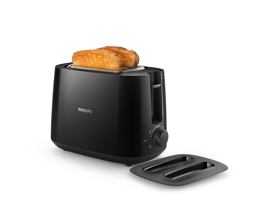 Philips - Daily collection toaster - HD2582/90 - Power 830 W - Number of slots 2 - Housing material Plastic - Black