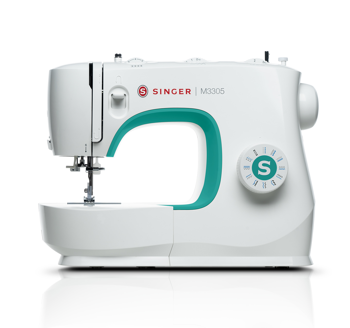 Singer - Sewing Machine - M3305 - Number of stitches 23 - Number of buttonholes 1 - White