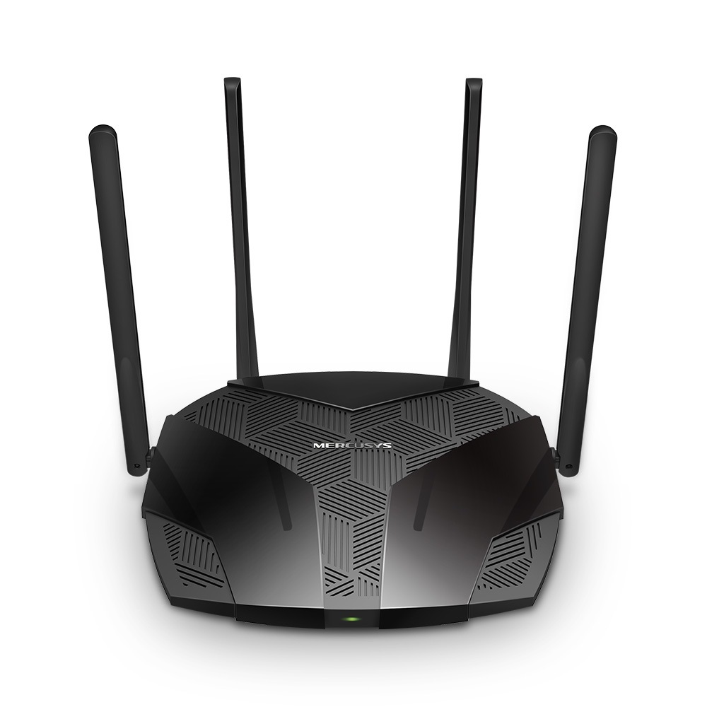 Mercusys - Dual-Band Wi-Fi 6 Router - MR80X AX3000 - 802.11ax - 2402+574 Mbit/s - Mesh Support Yes - MU-MiMO Yes - No mobile broadband - Antenna type External