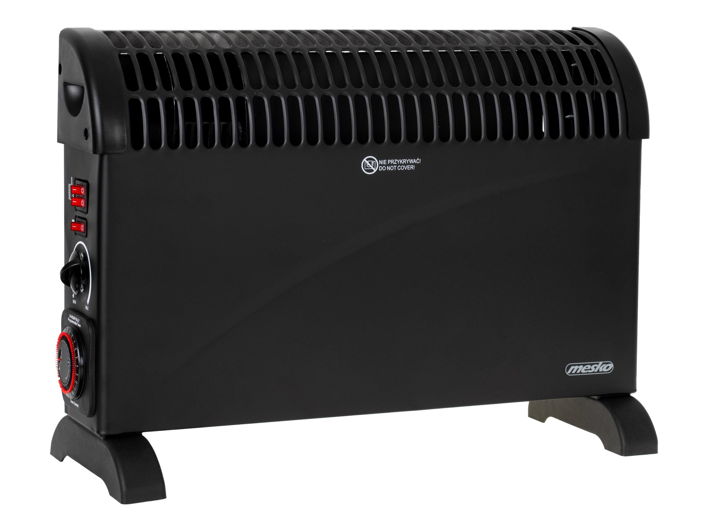Mesko - Convector Heater with Timer and Turbo Fan - MS 7741b - Convection Heater - 2000 W - Number of power levels 3 - Black