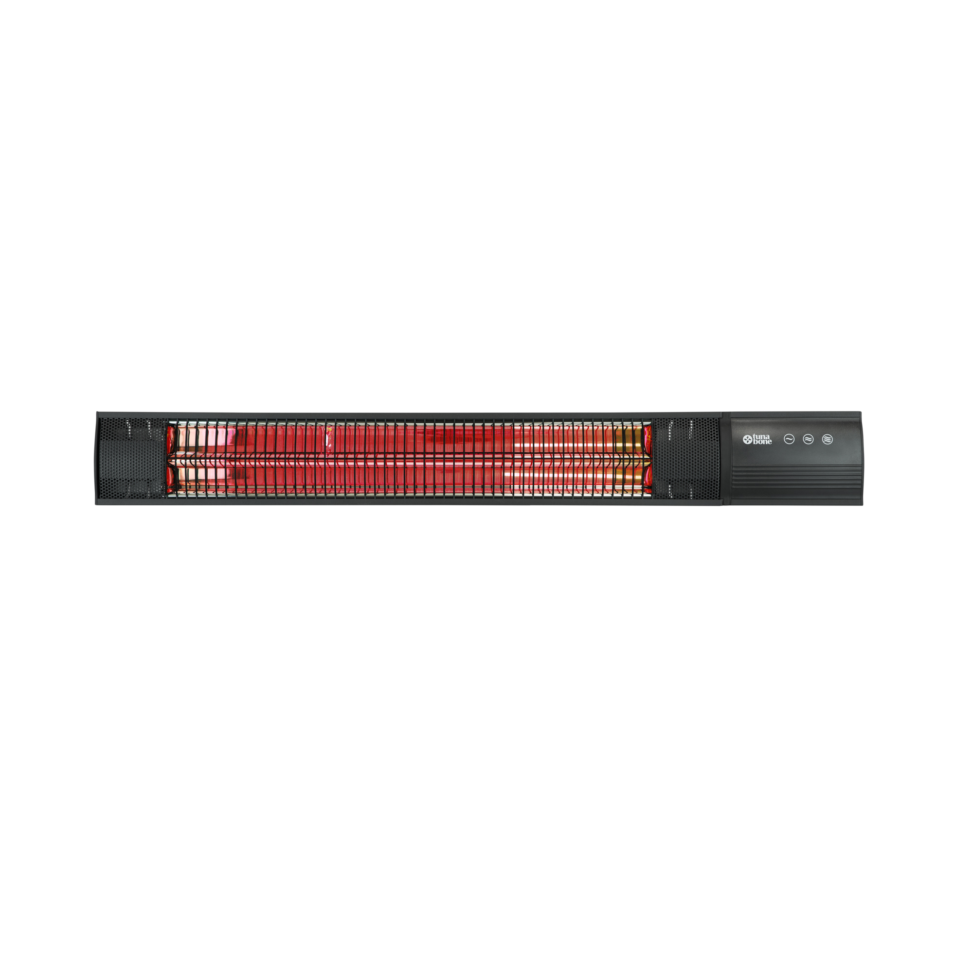 TunaBone - Electric Wall mounted Infrared Patio Heater - TB2580W-01 - Patio heater - 2500 W - Number of power levels 3 - Suitable for rooms up to 25 m² - Black - IP55