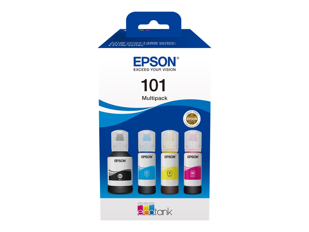 Epson Ink Consumables  4-colour - 101 EcoTank - Ink Bottle - Multipack