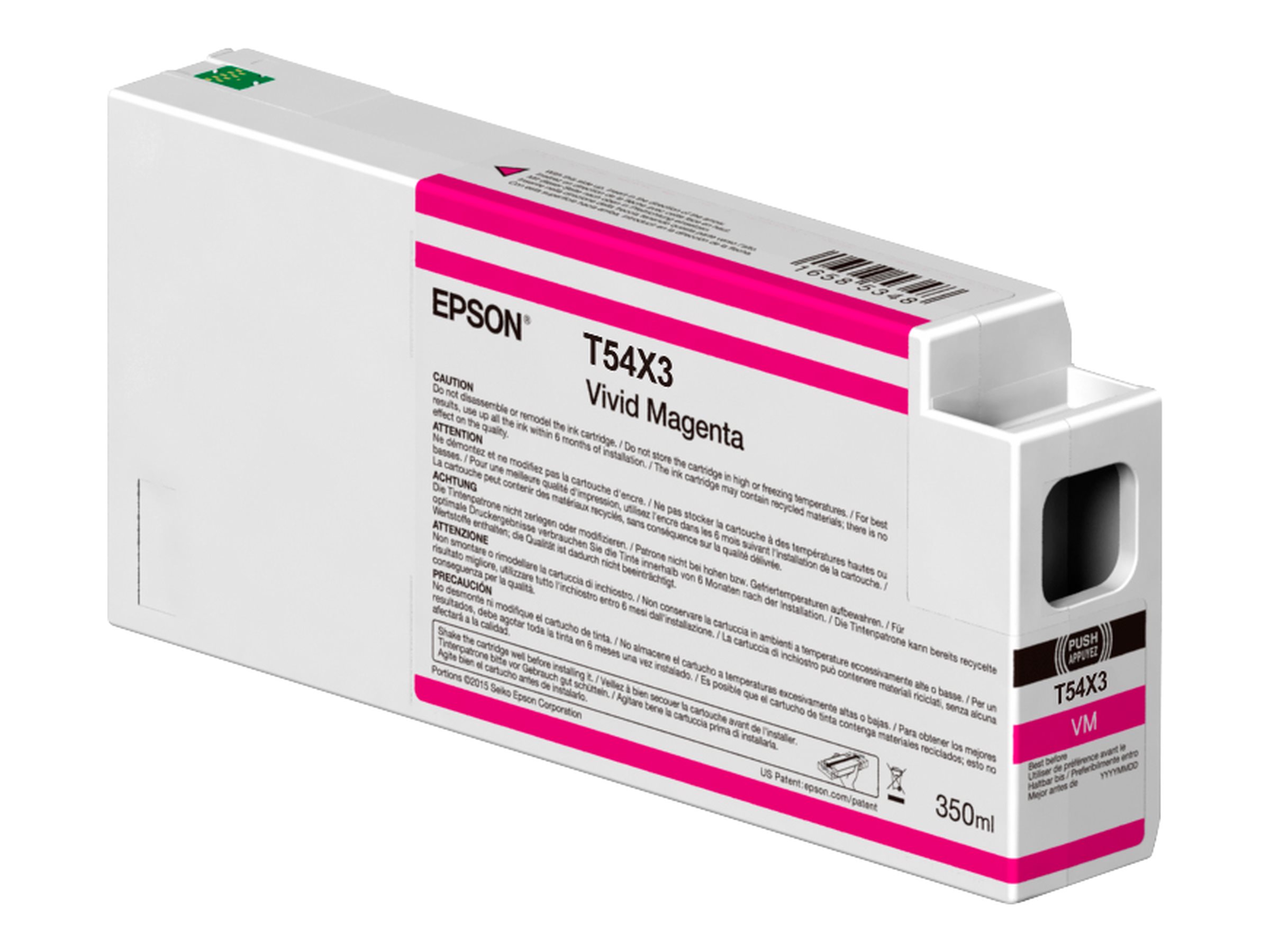 Epson Singlepack T54X30N UltraChrome HDX/HD 350ml Vivid Magenta - Epson C13T54X30N - Epson UltraChrome HDX / Ultrachrome HD - Vivid magenta