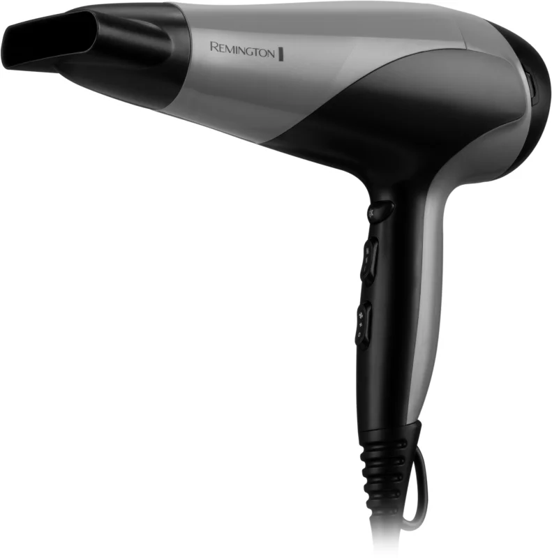 Remington Hair Dryer - D3190S - 2200 W - Number of temperature settings 3 - Ionic function - Diffuser nozzle - Grey/Black
