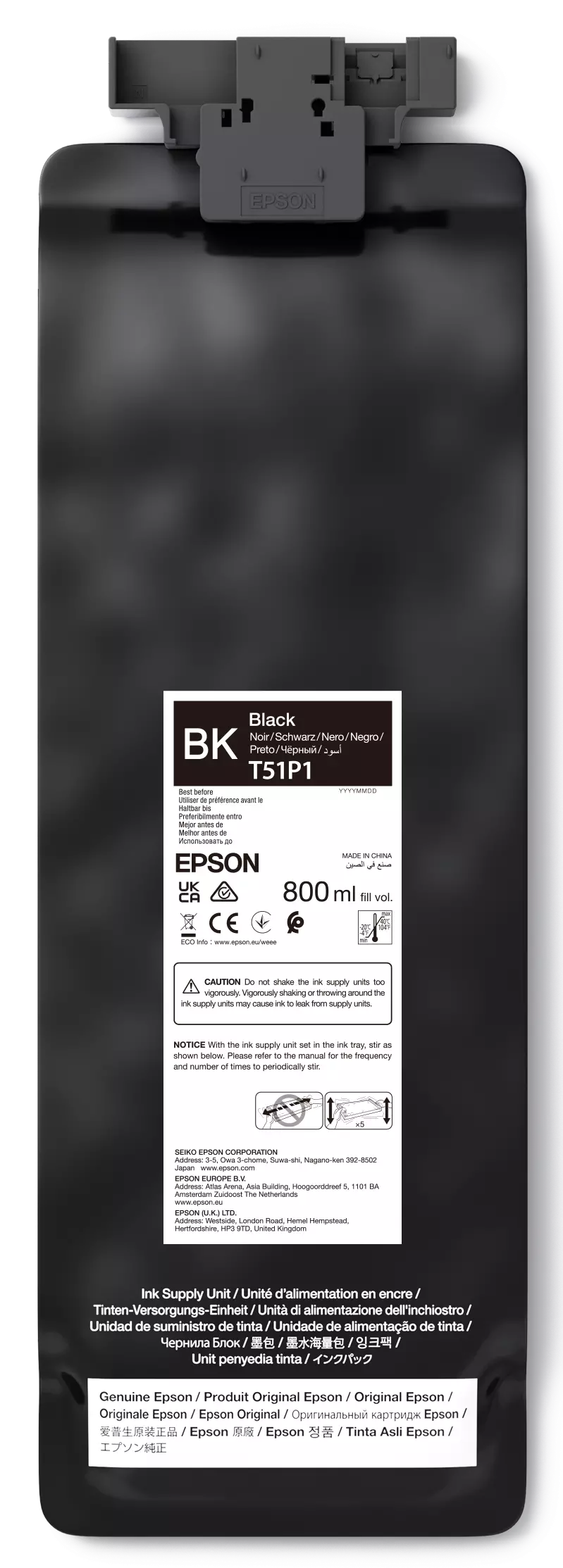 Epson UltraChrome GS3 T51P100 - Ink pack - Black