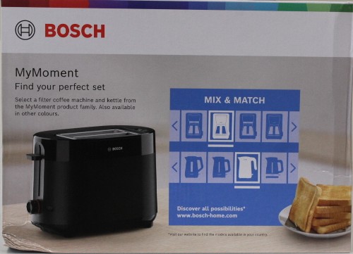 SALE OUT. Bosch Compact Toaster - TAT2M123 MyMoment - Power 950 W - Number of slots 2 - Housing material Plastic - Black - DAMAGED PACKAGING