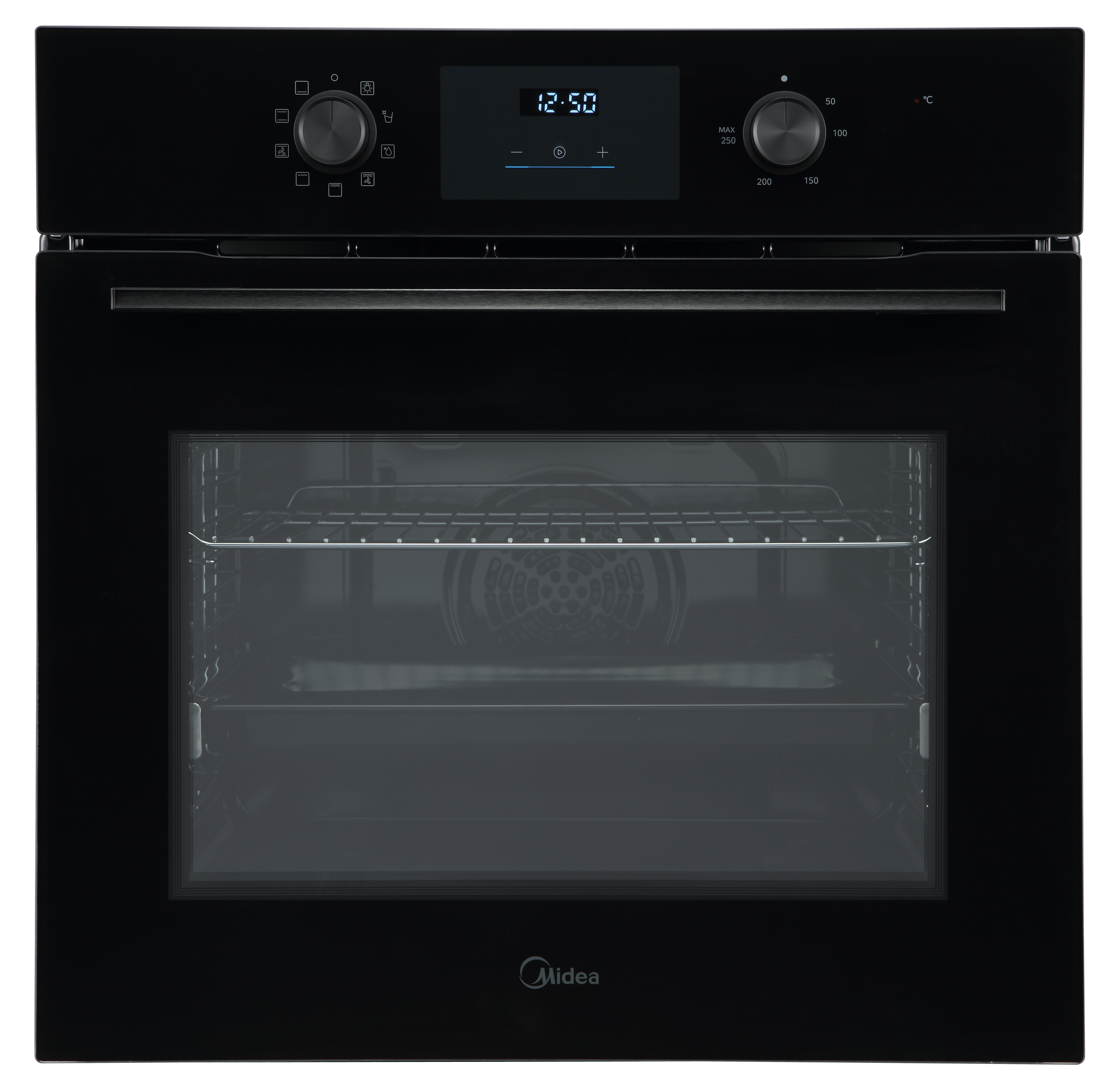 Midea Oven - MBO65M80D2-BK - 70 L - Electric - Aqua Clean/Hydro Clean - Mechanical - Convection - Height 59.5 cm - Width 57.5 cm - Black