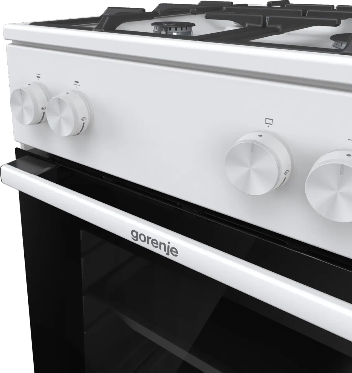 Gorenje GG5A10WFFM - Cooker - Hob type Gas - Oven type Gas - White - Width 50 cm - Depth 59.4 cm - Grilling - 70 L