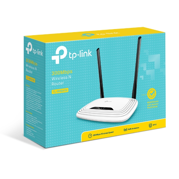 TP-LINK - Router - TL-WR841N - 802.11n - 300 Mbit/s - 10/100 Mbit/s - Mesh Support No - MU-MiMO No - No mobile broadband - Antenna type 2xExterna - No
