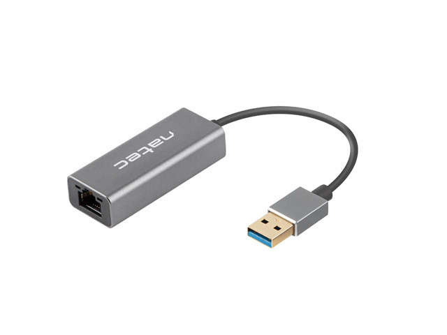 Natec Ethernet Adapter, Cricket USB 3.0, USB 3.0 to RJ45, Black - Natec - Ethernet Adapter Network Card - NNC-1924 Cricket USB 3.0