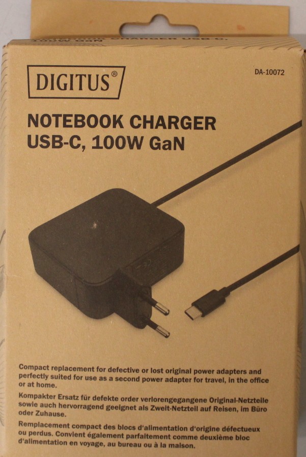 SALE OUT. Digitus Notebook Charger USB-C, 100W GaN /  - SALE OUT. Digitus Notebook Charger USB-C, 100W - DA-10072 - DAMAGED PACKAGING