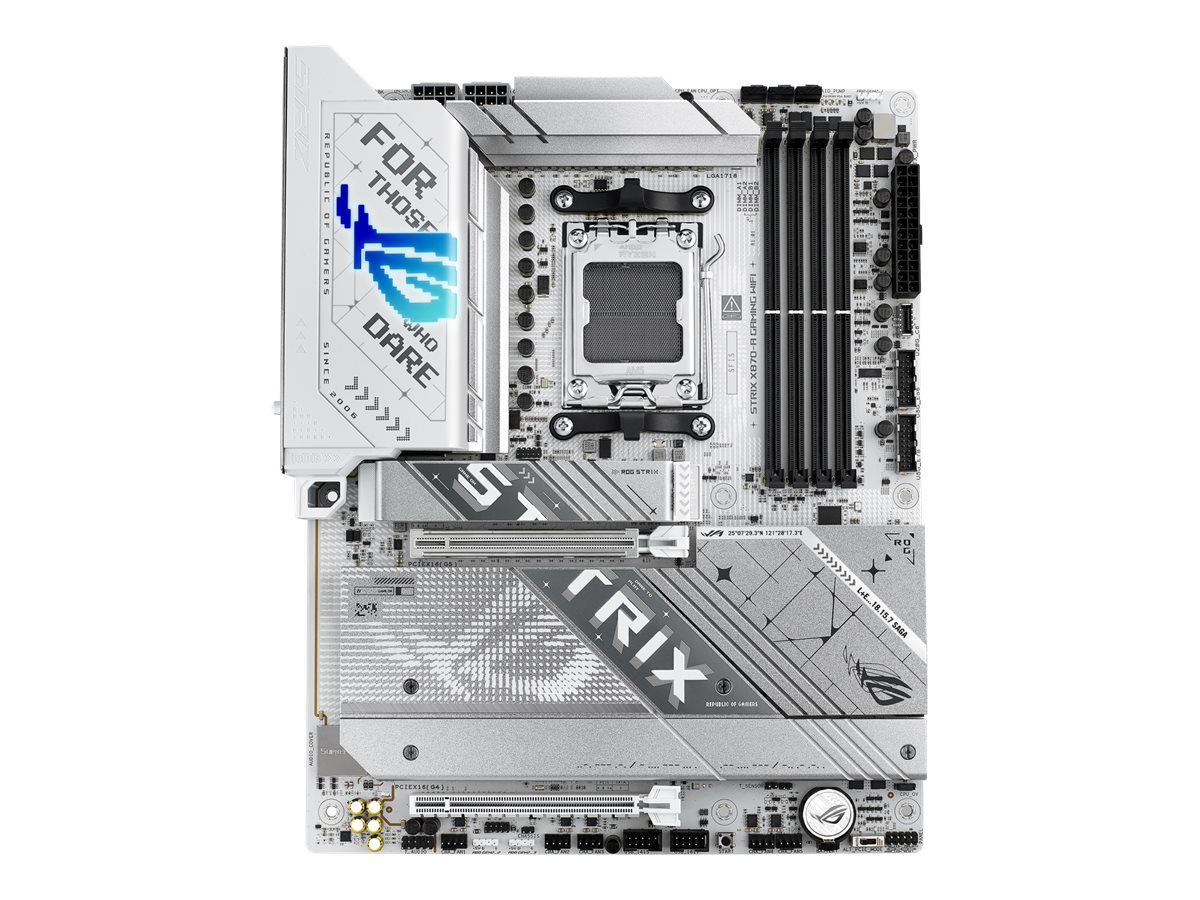 Asus ROG STRIX X870-A GAMING WIFI - Processor family AMD - Processor socket AM5 - DDR5 - Supported hard disk drive interfaces SATA, M.2 - Number of SATA connectors 2