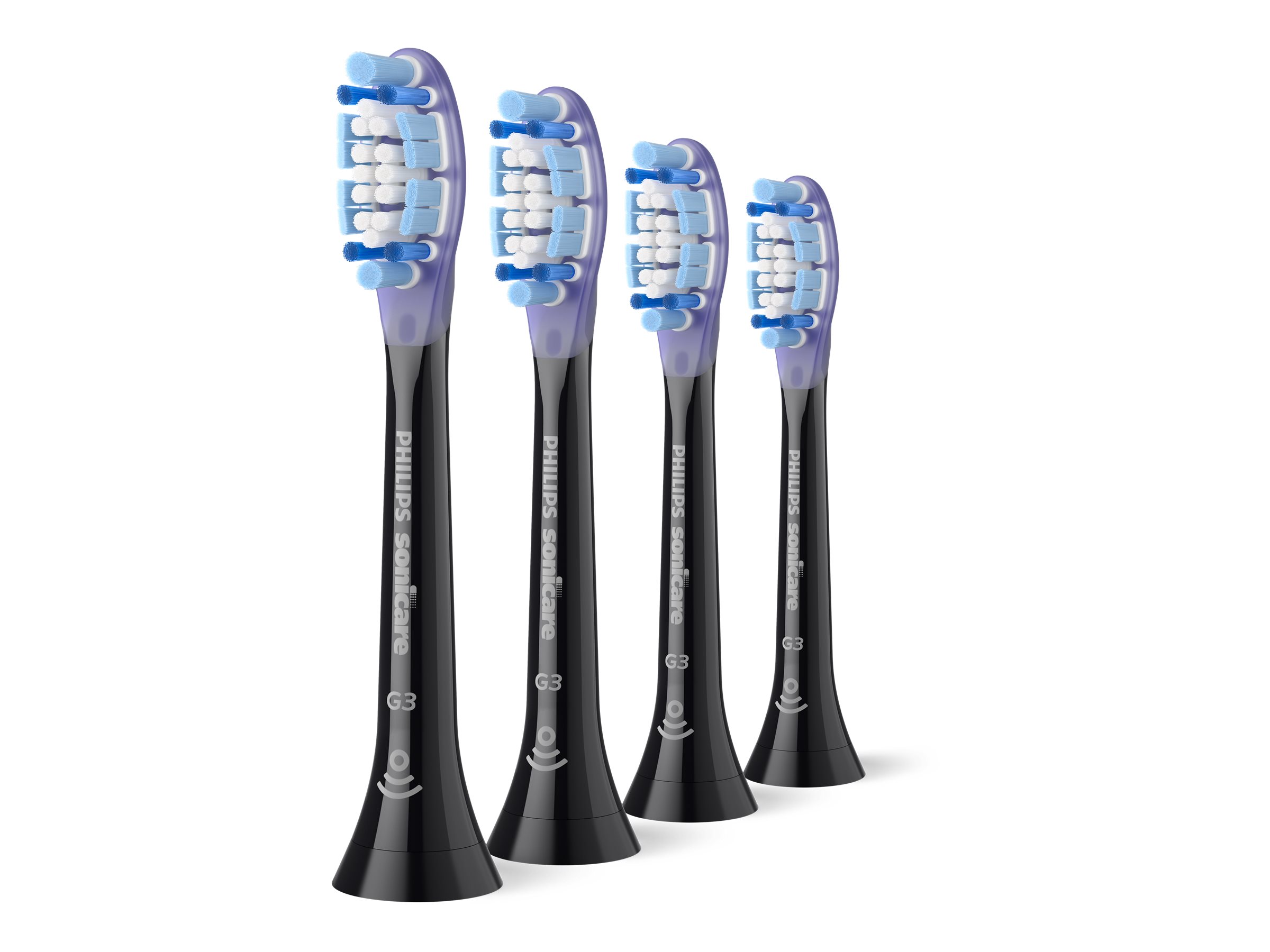 Philips - Replacement brush heads - HX9054/88 Sonicare Premium Gum Care - Heads - For adults - Number of brush heads included 4 - Black