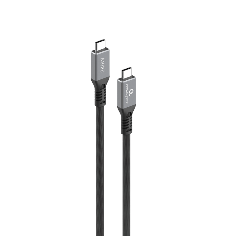 Cablexpert Premium USB4 Type-C charging and data cable, 40 Gbps, 240 W, 0.3 m - CCBP-USB4-CMCM240-0.3M