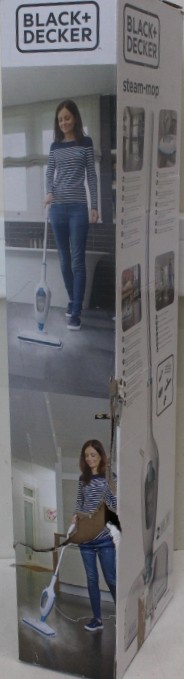 BLACK & DECKER - Steam Mop - FSMH13E5-QS - Corded operating - 1300 W - White - Warranty 12 month(s) - DAMAGED PACKAGING