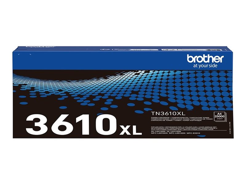 Brother TN-3610XL Genuine High Yield Toner Cartridge, Black - Brother TN3610XL - Toner cartridge - Black