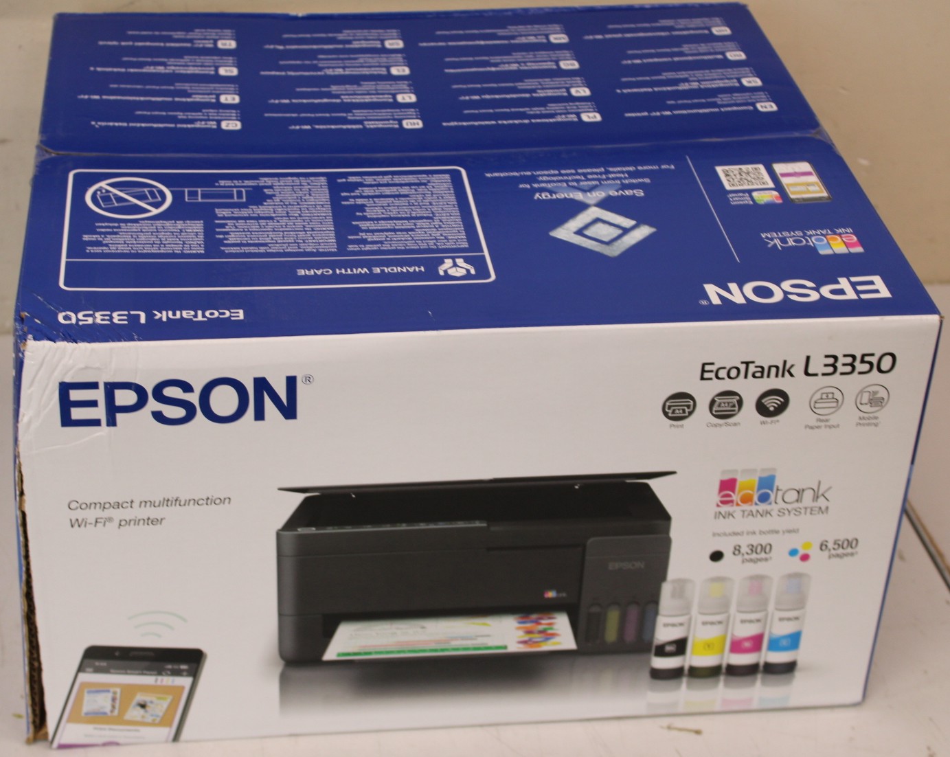 SALE OUT. Epson EcoTank L3350 Multifunctional Printer - SALE OUT. - Epson EcoTank - L3350 - Inkjet - Colour - Multifuction Printer - A4 - Wi-Fi - Black - DAMAGED PACKAGING