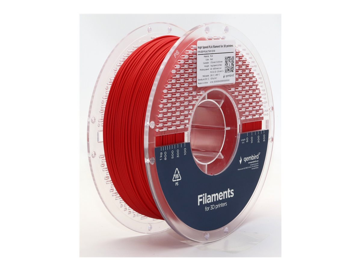 Flashforge High Speed PLA filament, 1.75 mm, 1 kg - 3DP-PLA1.75HY-01-R - PLA filament - Red