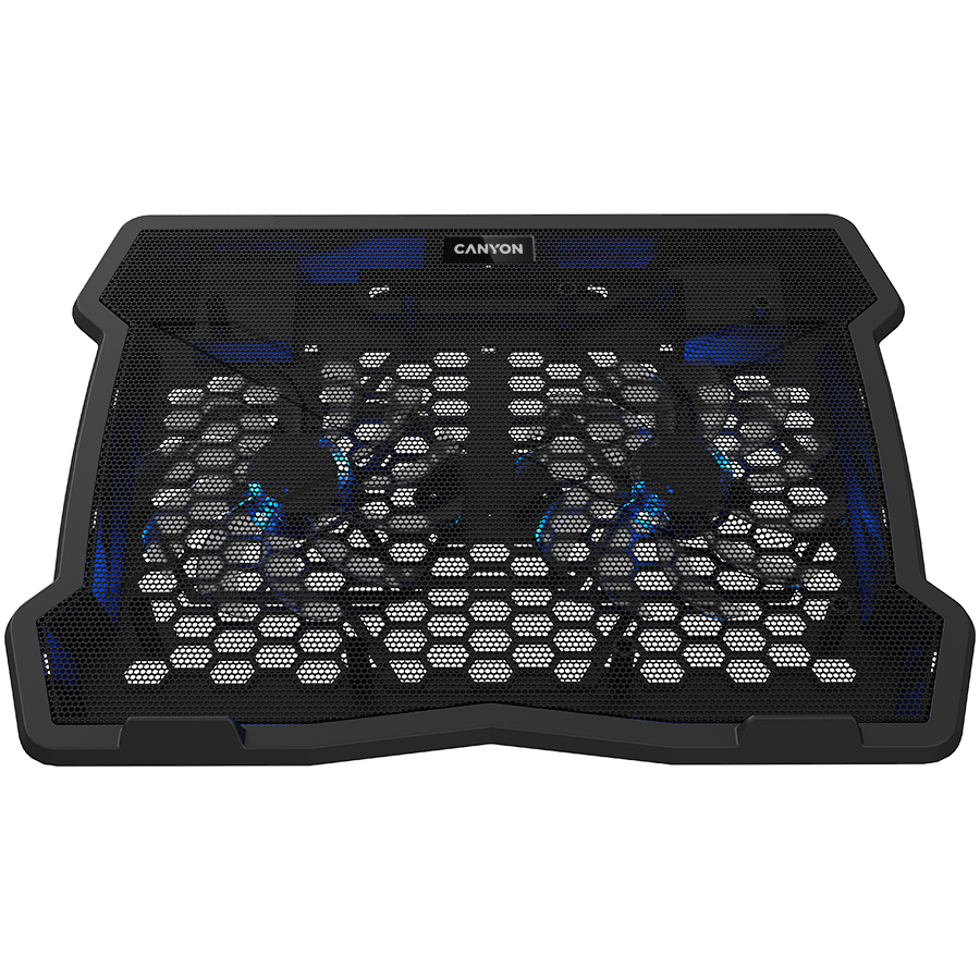 CANYON NS03, Cooling stand dual-fan with 2x2.0 USB hub, support up to 10”-15.6” laptop, ABS plastic and iron, Fans dimension:125*125*15mm(2pcs), DC 5V, fan speed: 800-1000RPM, size:340*265*30mm, 435g