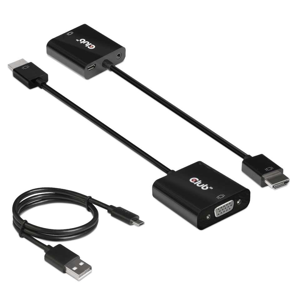 I/O ADAPTER HDMI TO VGA/AUDIO M/F CAC-1302 CLUB3D