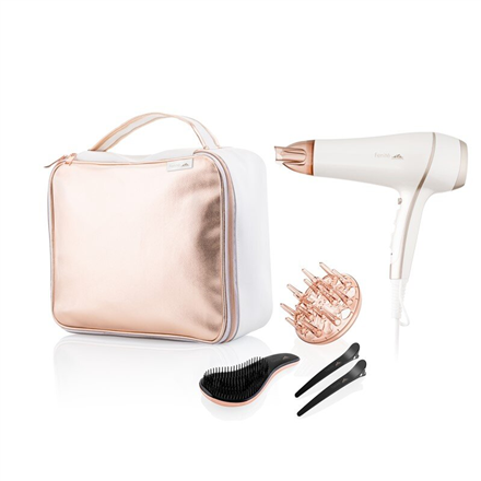 ETA - Hair Dryer - ETA732090010 Fenite gift set - 2400 W - Number of temperature settings 3 - Ionic function - Diffuser nozzle - White/Pink