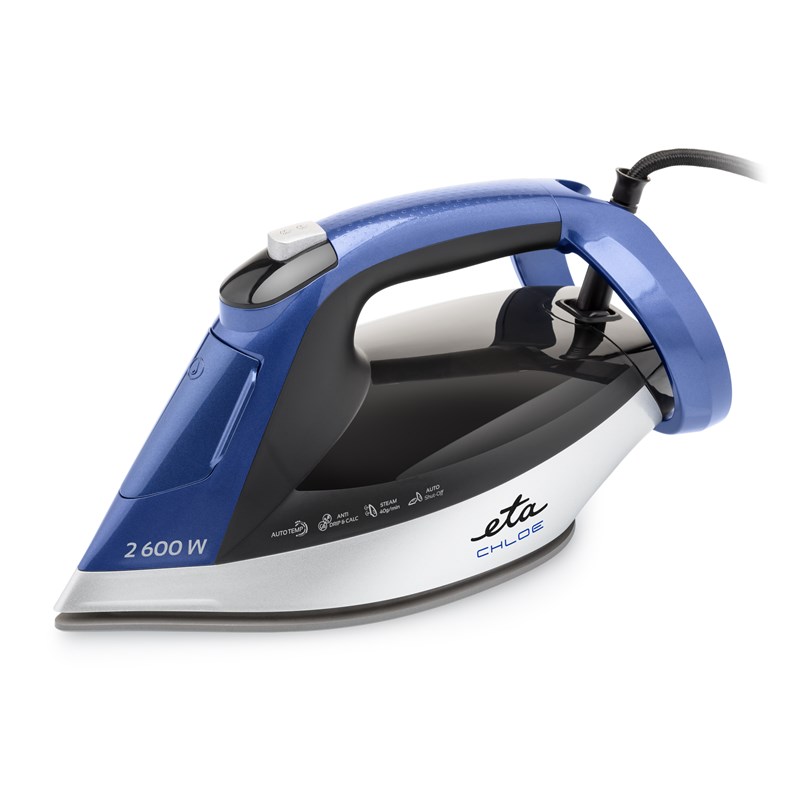ETA Steam Iron - ETA227690000 Chloe - Steam Iron - 2600 W - Water tank capacity 350 ml - Continuous steam 40 g/min - Silver/Blue