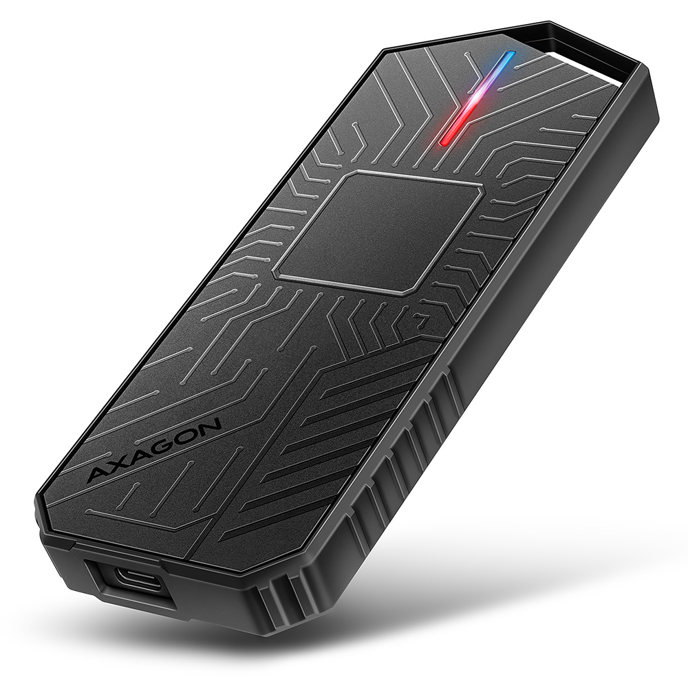 AXAGON USB-C 10Gbps - M.2 NVMe and SATA SSD GAME M.2 box - EEM2-GAM