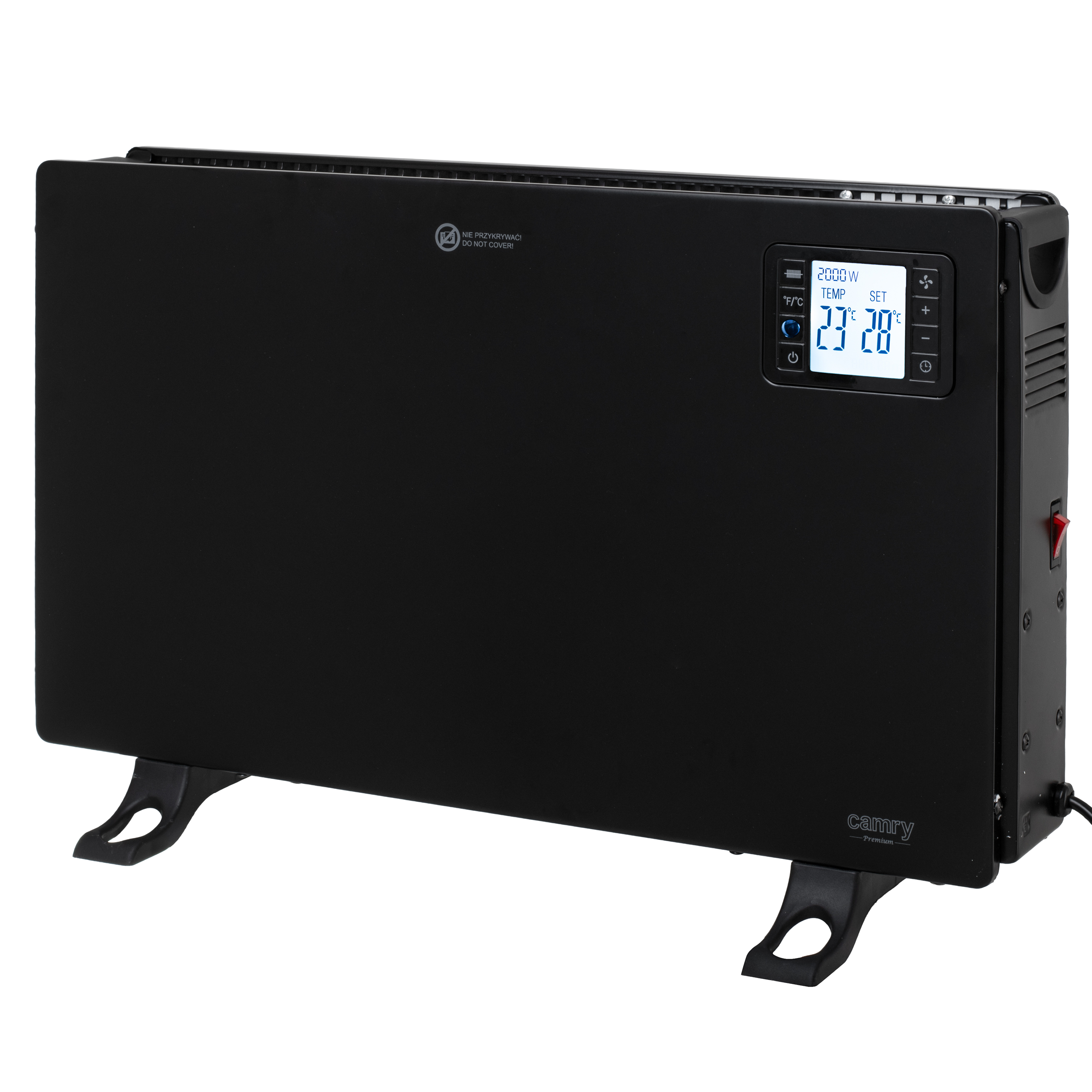 Camry Fan Heater with Remote Control - CR 7739 - Convection Heater - 2000 W - Number of power levels 3 (750W/1250W/2000W) - Black