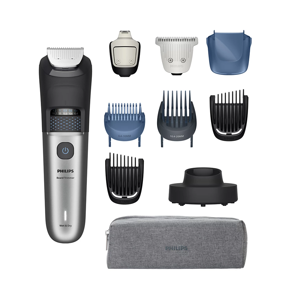 Philips - Beard Trimmer - BT7670/15 7000 Series - Cordless - Wet & Dry - Number of length steps 40 - Silver/Black
